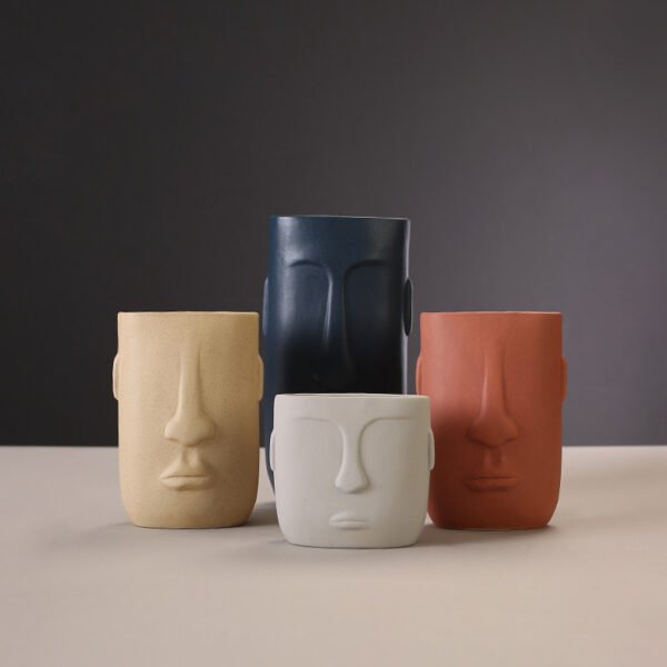 Face Ceramic Vase